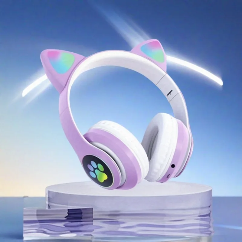 New Flash Light Cute Cat Ears  - Cat Ear Bluetooth Headset Led review and price
