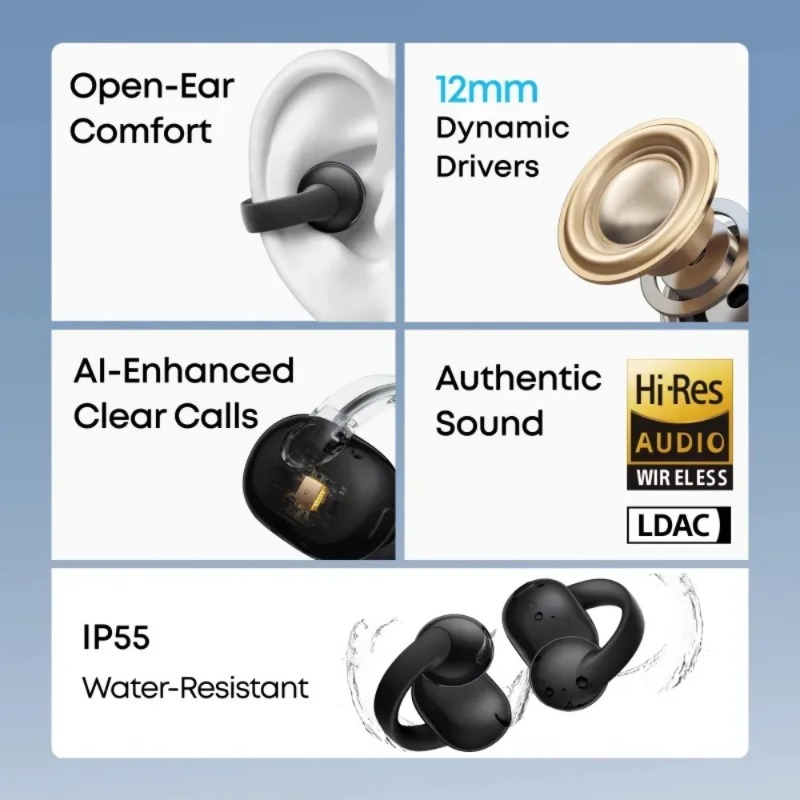 Soundcore C50i Ear Clip Open W - Open Ear Air Conduction Headphones review and price