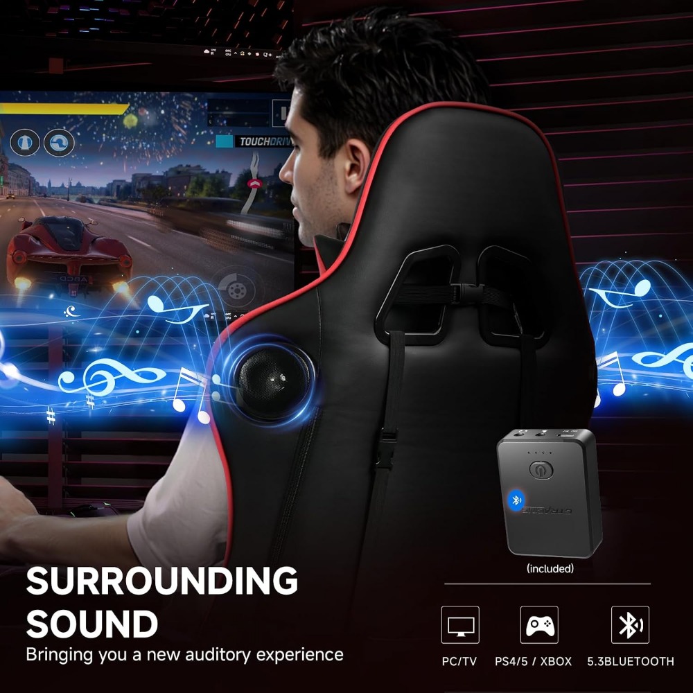 Ergonomic Gaming Chair with Bl - Speakers review and price