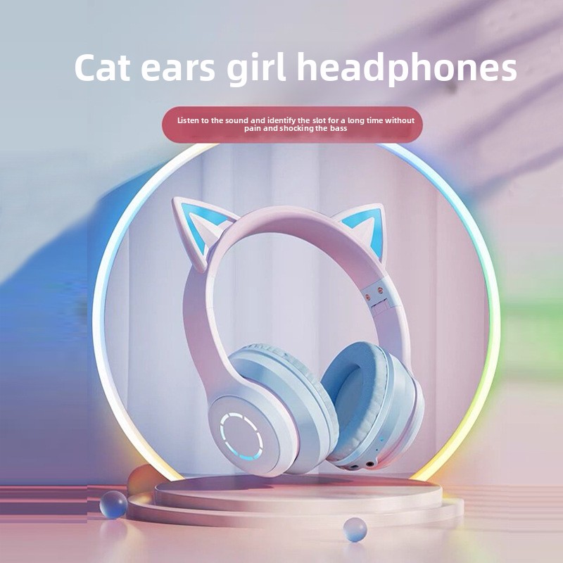 New Best Selling Head-Mounted  - Cat Ear Bluetooth Headset Led review and price