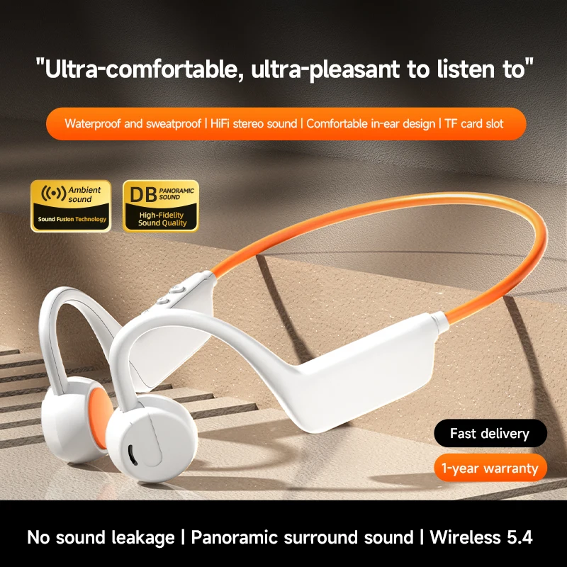 Bone Conduction Bluetooth Earb - Anc Wireless Over Ear Headphones review and price