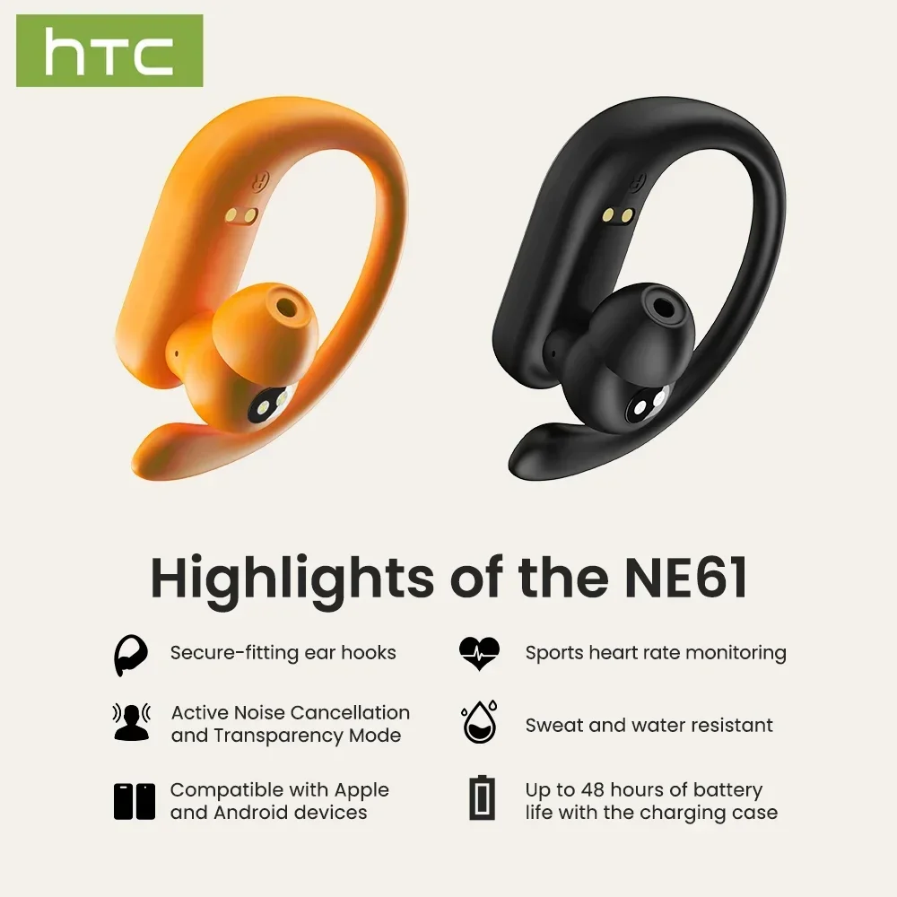 HTC NE61 Bluetooth Earphones N - Type C Wired Earphones With Mic review and price