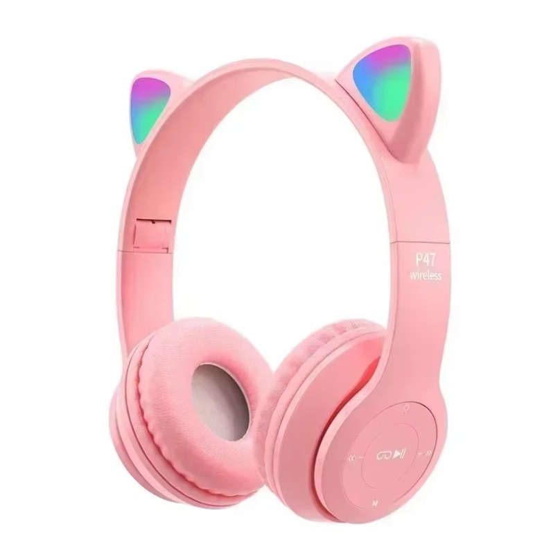 Wireless Bluetooth Earphones C - Cat Ear Bluetooth Headset Led review and price